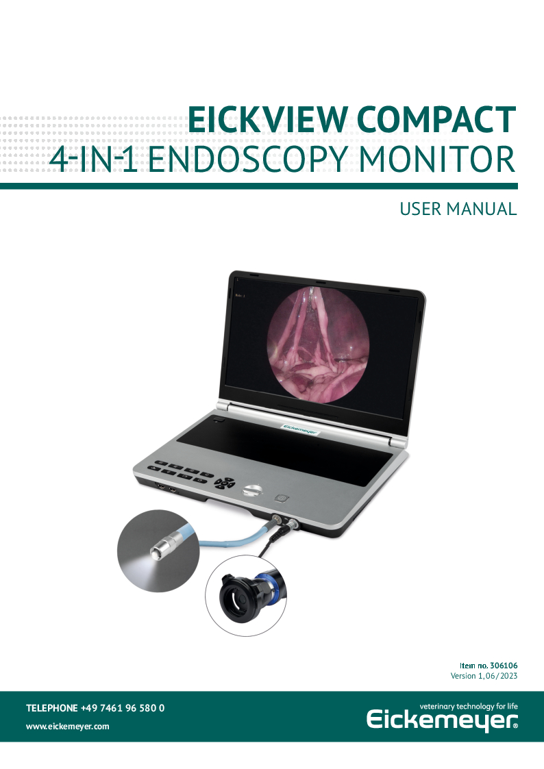 

EickView Kompakt 4 i 1 Endoskopimonitor  Manual (Engelsk)

