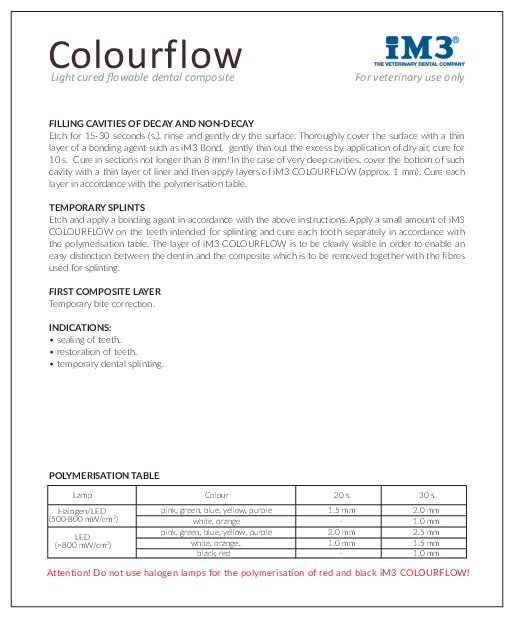 

Colourflow iM3 instructions

