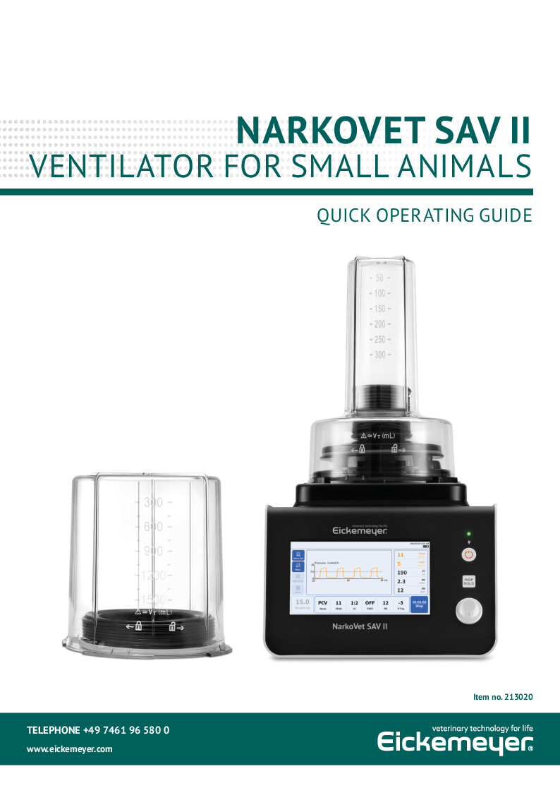 

NarkoVet® SAV II Operationsguide (Engelsk)

